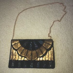 Black and Gold Crossbody/Clutch